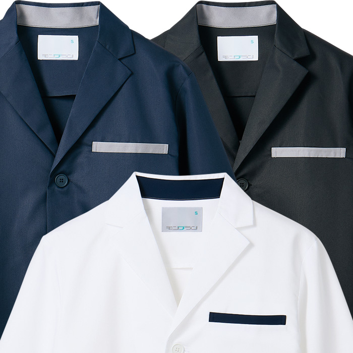 【飲食店販売店制服】軽い、涼しい、ずっとキレイ。7分袖調理白衣【兼用】暑さ対策　スペック