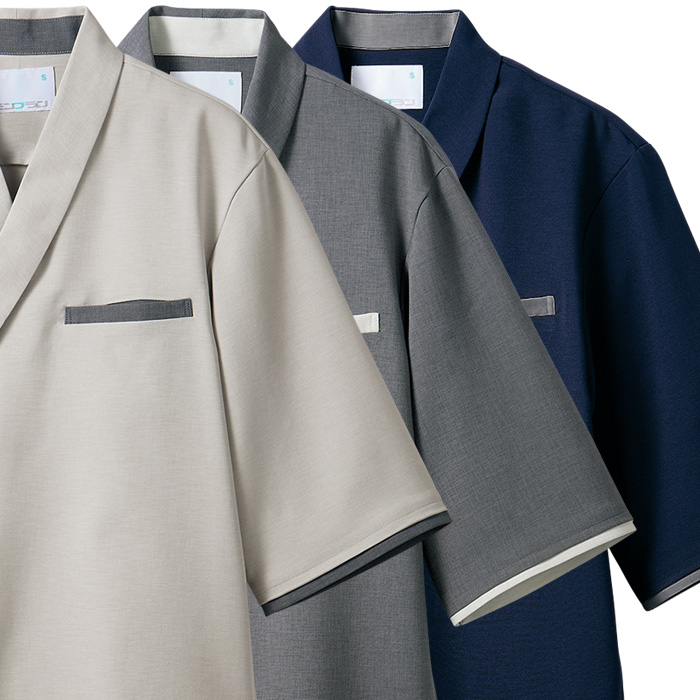 紡ぐ衣　7分袖和風コート【兼用】作務衣と調理衣をミックス　スペック