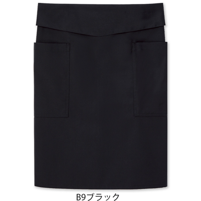 腰ひも隠れてスッキリ 腰下ミドルエプロン【10色】撥水、軽くて丈夫な綿混素材 色