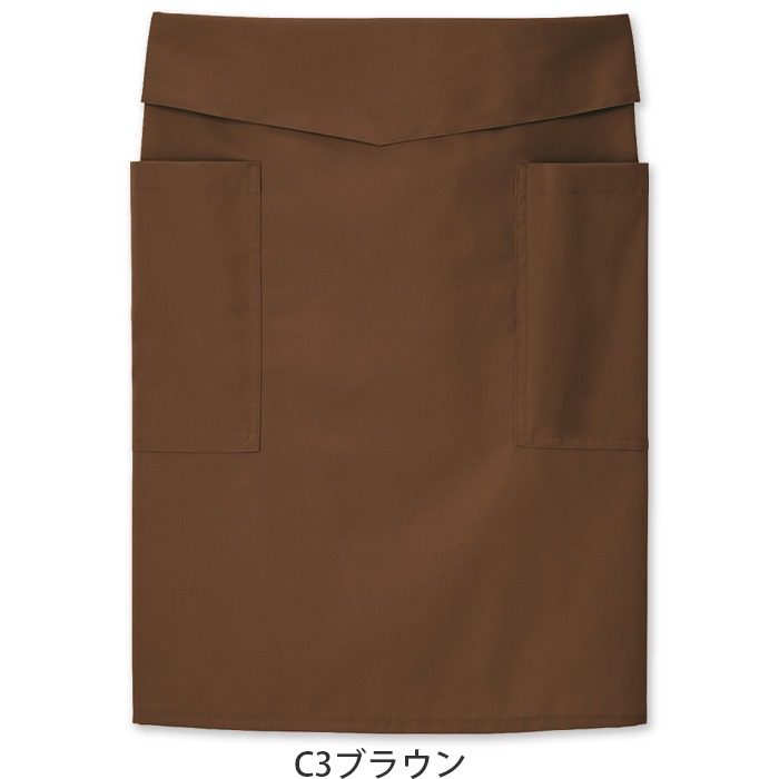 腰ひも隠れてスッキリ 腰下ミドルエプロン【10色】撥水、軽くて丈夫な綿混素材 色