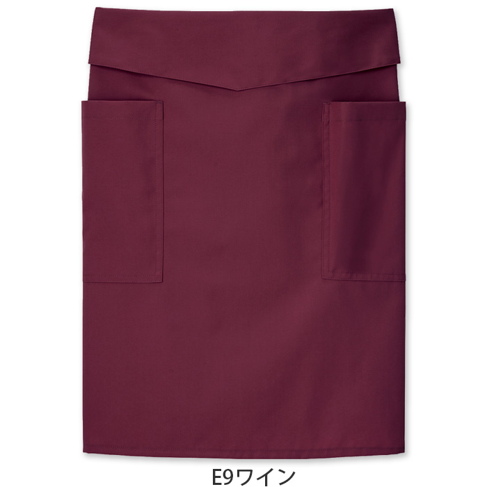 腰ひも隠れてスッキリ 腰下ミドルエプロン【10色】撥水、軽くて丈夫な綿混素材 色