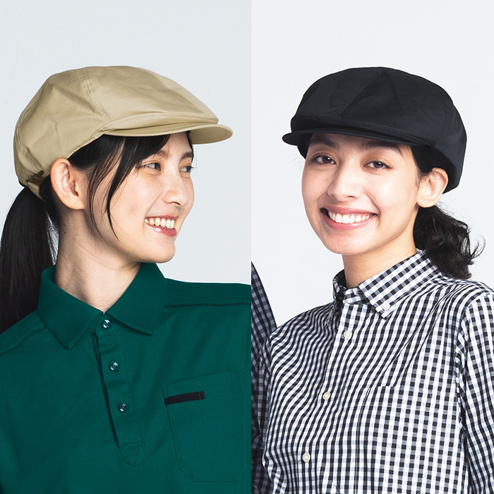 毛髪落下防止ネット付 ハンチング帽【10色】撥水、軽くて丈夫な綿混素材 モデル