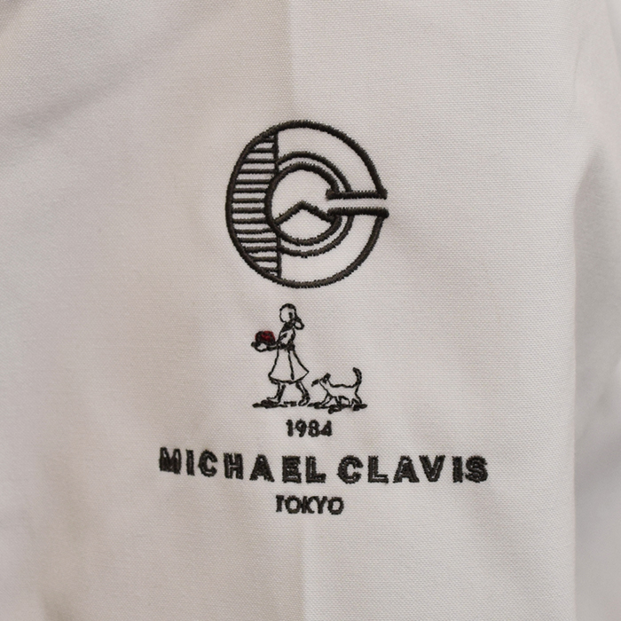 飲食店サービス制服刺繍実績　MICHAEL CLAVIS様(コックコート、シャツ　ロゴ刺繍)